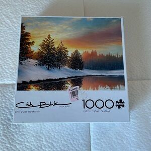 Buffalo David Bitton Winter Lake Puzzle - Orange, Blue, White